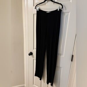 Kiara Elegant Black Wide Leg Stretchy Pants Large